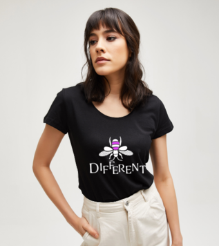 Bee-different Siyah Kadın Tshirt