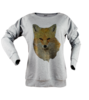 Low poly tilki tisort kadin sweatshirt on3