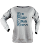 Eat sleep train tisort kadin sweatshirt on3