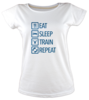 Eat sleep train tisort kadin tshirt on3