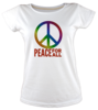 Peace for all rainbow tisort kadin tshirt on3