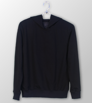 Siyah Kapşonlu Sweatshirt 