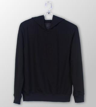 Basic Black Hooded Sweatshirt