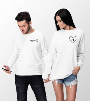 Kalbimin Anahtarı Çift Sweatshirt Kombini