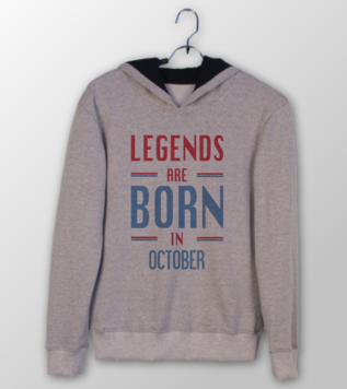 Legends are Born in October Birthday Sweatshirt