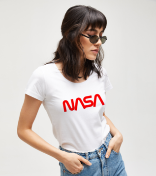 Nasa Worm Logo Tişört