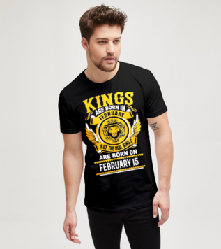 Real Kings are born in February T-shirt