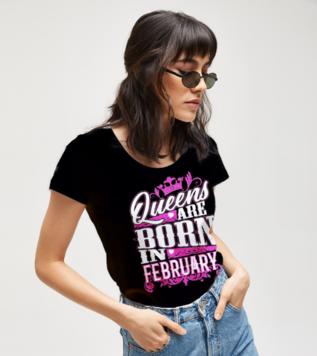 Queens Are Born in February Women T-shirt 03