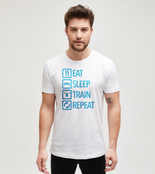 Eat Sleep Train Tişört