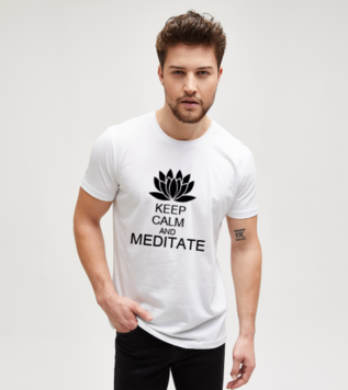 Keep Calm and Meditate Tişört