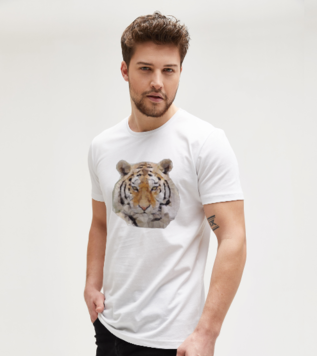 Low poly tiger tshirt