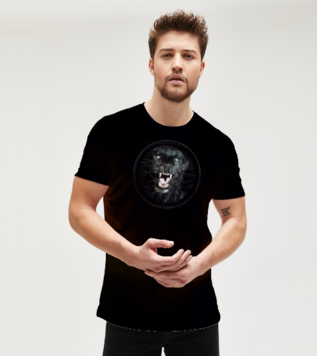 Low Poly Puma Black T-shirt