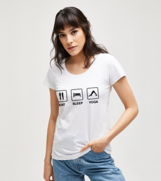 Eat Sleep Yoga Tişört
