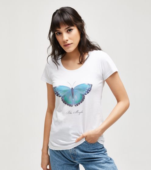 Blue-morpho-tisort-kadin-tshirt-tasarla-on3