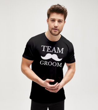Team Groom Black T-shirt