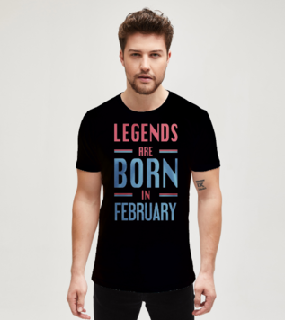 Legends are Born in February T-shirt 01