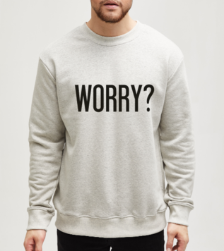 Worry Yazılı Basic Sweatshirt