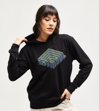 İstanbul Fractal Siyah Sweatshirt