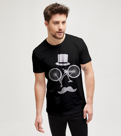 Bisiklet-adam-siyah-tisort-erkek-tshirt-tasarla-on3
