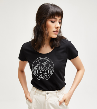 Bike To Nature Siyah Tişört