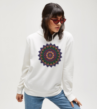 Mandala White Sweatshirt