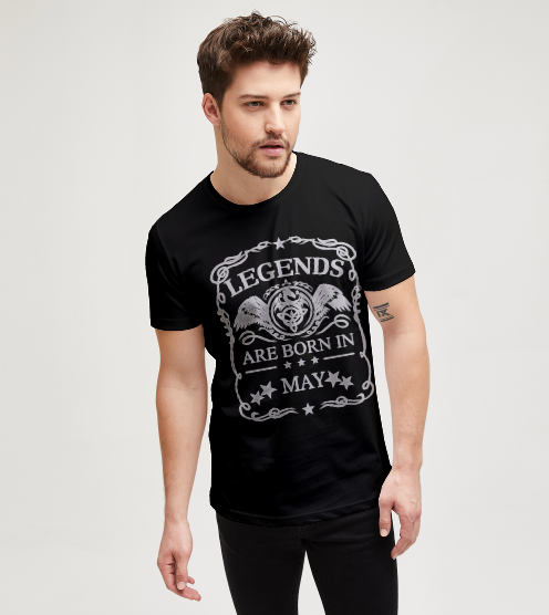 Legends-are-born-in-may-siyah-tisort-erkek-tshirt-tasarla-on3