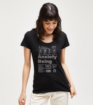 Anxiety Being Doğum Günü Black T-shirt