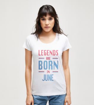 Legends are Born in Haziran Beyaz Tişört
