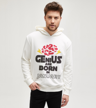 Genius Are Born in January Hoodie En