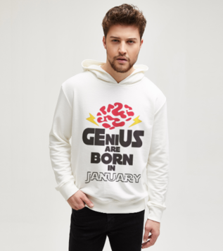 Genius Are Born in January Hoodie