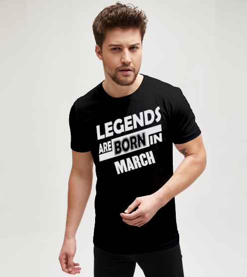 Legends-are-born-in-march-siyah-tisort-erkek-tshirt-tasarla-on3