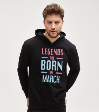 Legends are Born in March Sweatshirt 01