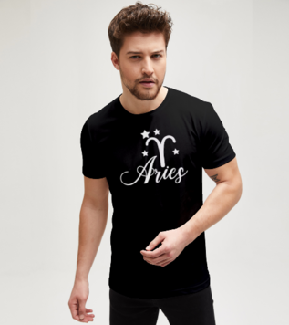 Aries - Koç Burcu Siyah Tişört