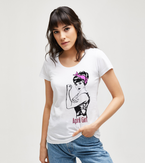 April-girl-dogum-gunu-tisort-kadin-tshirt-tasarla-on3