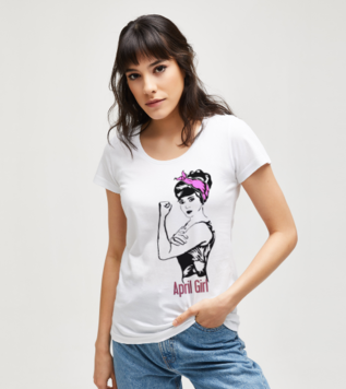 April Girl Doğum Günü Tişört