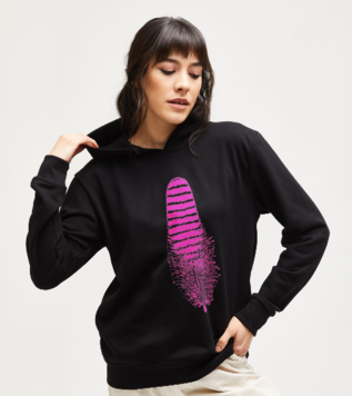 Feather Black Sweatshirt
