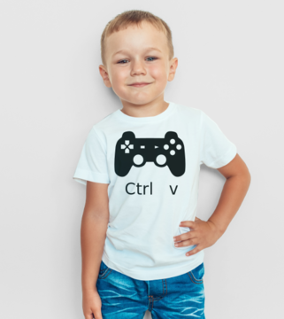Gamer Ctrl + v Çocuk Tişört
