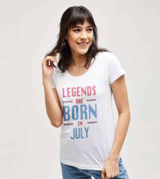 Legends are Born in July Women T-shirt