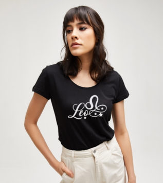 Leo Horoscope Black T-shirt