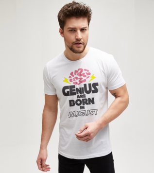 Genius Are Born in August T-shirt