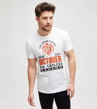 The Legend is alive October Birthday T-shirt