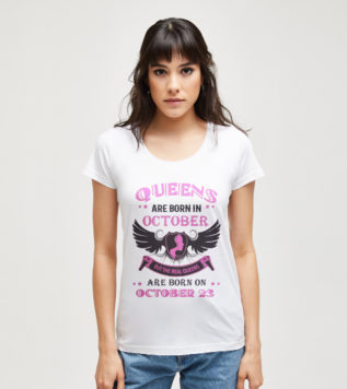 Real Queens are Born in October T-shirt