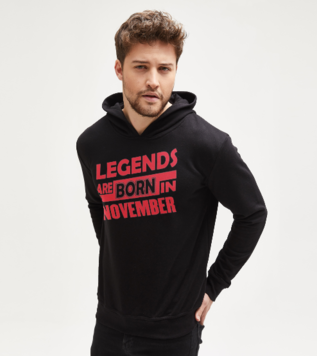 Legends Are Born in November Black Sweatshirt 