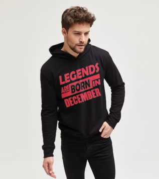 Legends Are Born in December Black Sweatshirt 