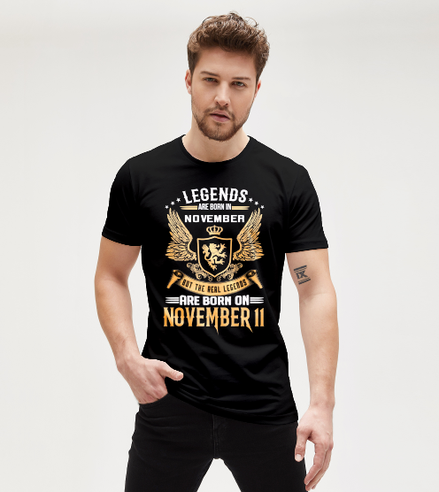 Legends-are-born-in-november-siyah-tisort-erkek-tshirt-tasarla-on3