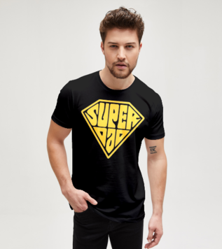 Super Dad Siyah Tişört