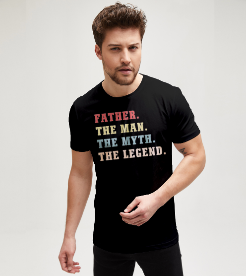 Father-legend-siyah-tisort-erkek-tshirt-tasarla-on3