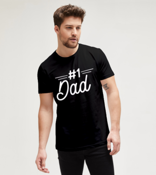 #1 Dad Black T-shirt