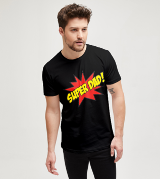 Super Dad Siyah Tişört 2