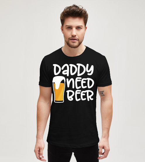 Daddy-need-beer-siyah-tisort-erkek-tshirt-tasarla-on3